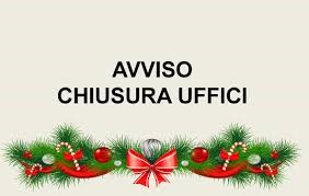 Chiusure festività Natalizie 2025/2026